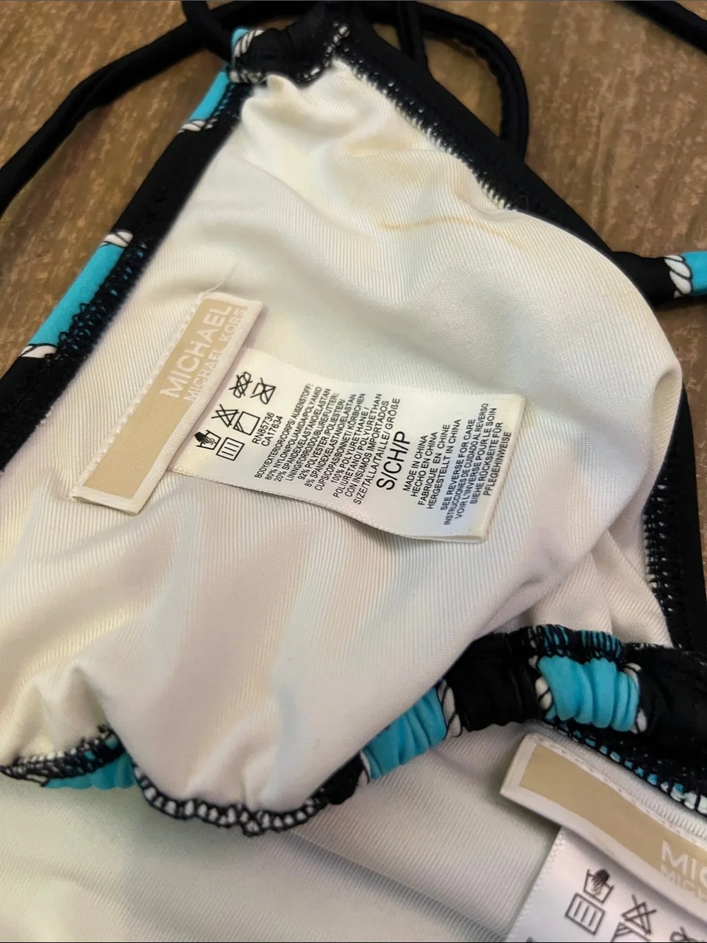 MK Michael Kors 2 pc bikini blue nautical small s z8